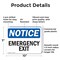 Signmission Exit Sign, Plastic, 10 in W, 7 in H, Emergency Exit OS-2PACK-NS-P-710-L-11830 - alternate 4